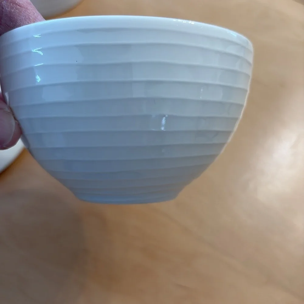 Design House Stockholm White Ceramic Pitcher and Covered Sugar Bowl.